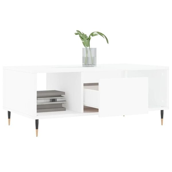 Moderner Couchtisch Weiß 90x50 cm - 33% Rabatt