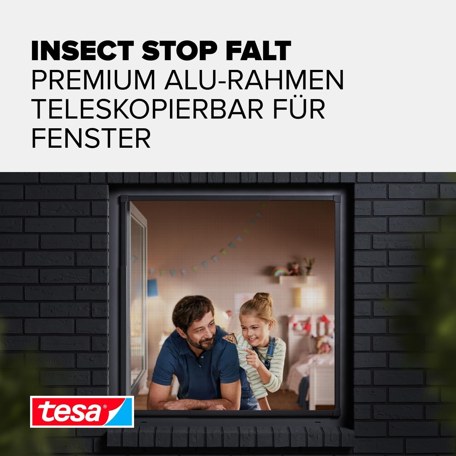 Teleskopierbares Insektenschutzfenster 80-140 cm, Antrazit - 33% Rabatt