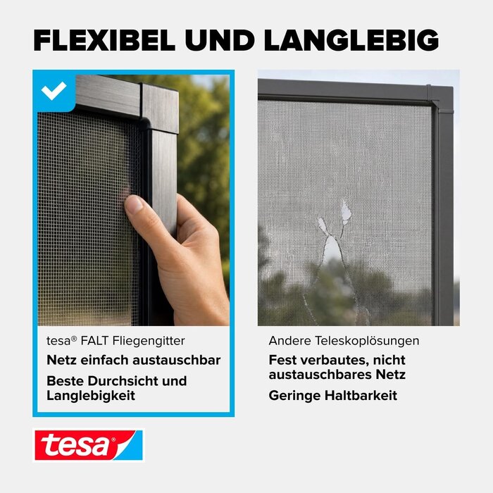 Teleskopierbares Insektenschutzfenster 80-140 cm, Antrazit - 33% Rabatt