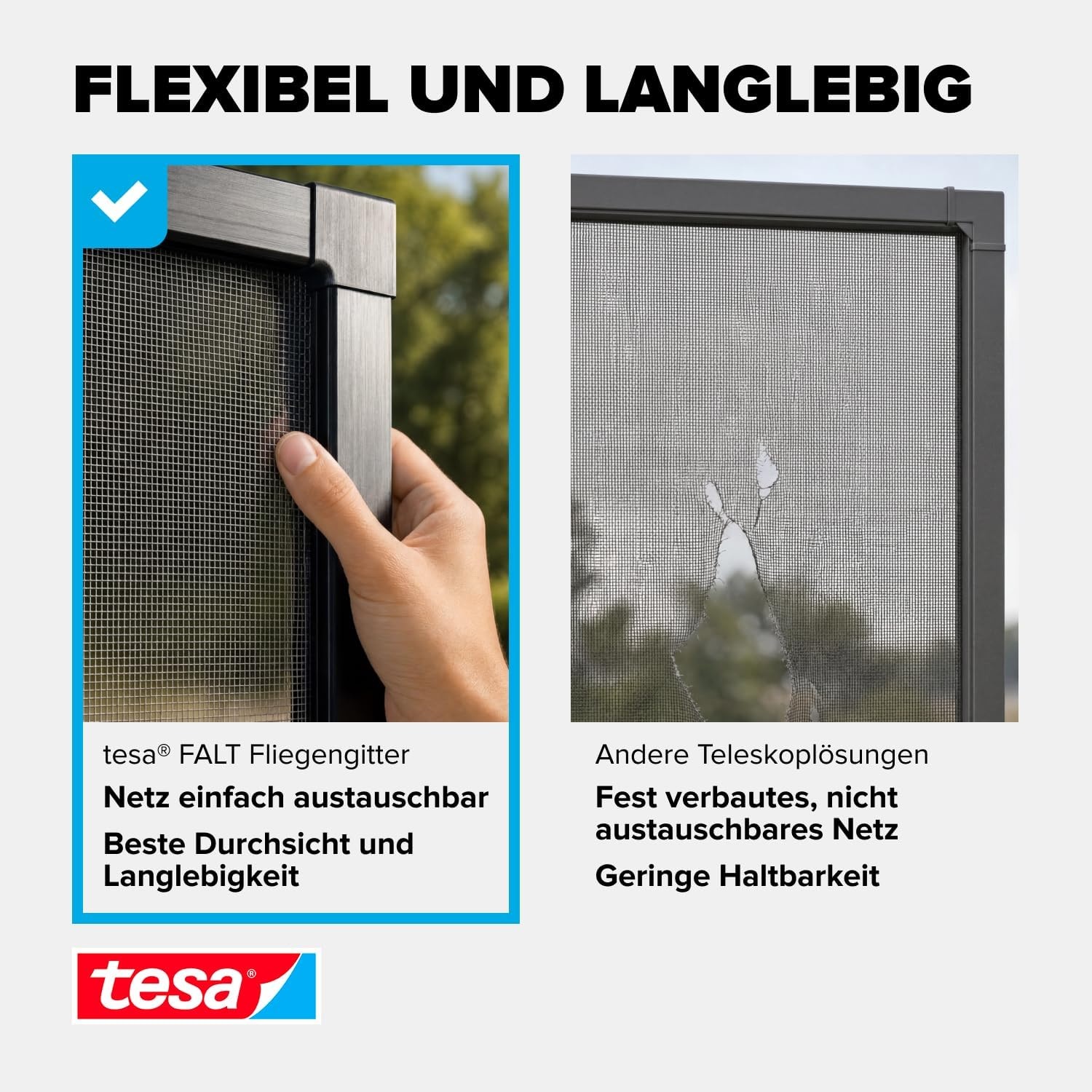 Teleskopierbares Insektenschutzfenster 80-140 cm, Antrazit - 33% Rabatt