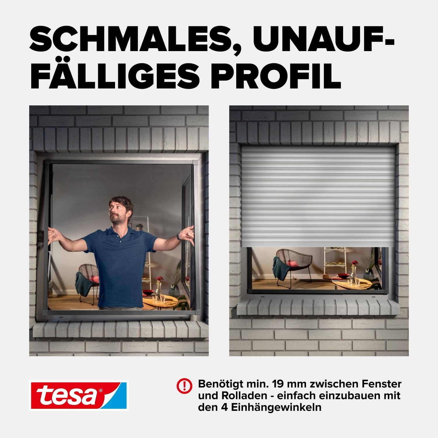 Teleskopierbares Insektenschutzfenster 80-140 cm, Antrazit - 33% Rabatt