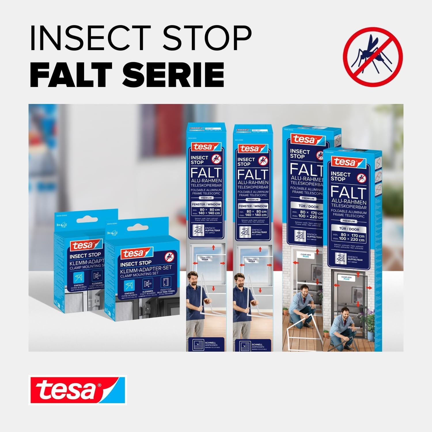 Teleskopierbares Insektenschutzfenster 80-140 cm, Antrazit - 33% Rabatt