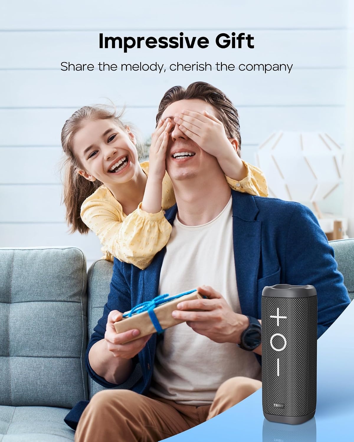 Tragbarer Bluetooth-Lautsprecher, 34W 360° Sound, Schwarz, S - 29% Rabatt
