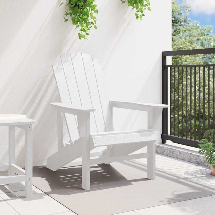 Weißer Adirondack-Gartenstuhl aus HDPE - 35% Rabatt