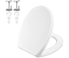 Toilettensitz O-Form, Absenkautomatik, Weiß - 38% Rabatt