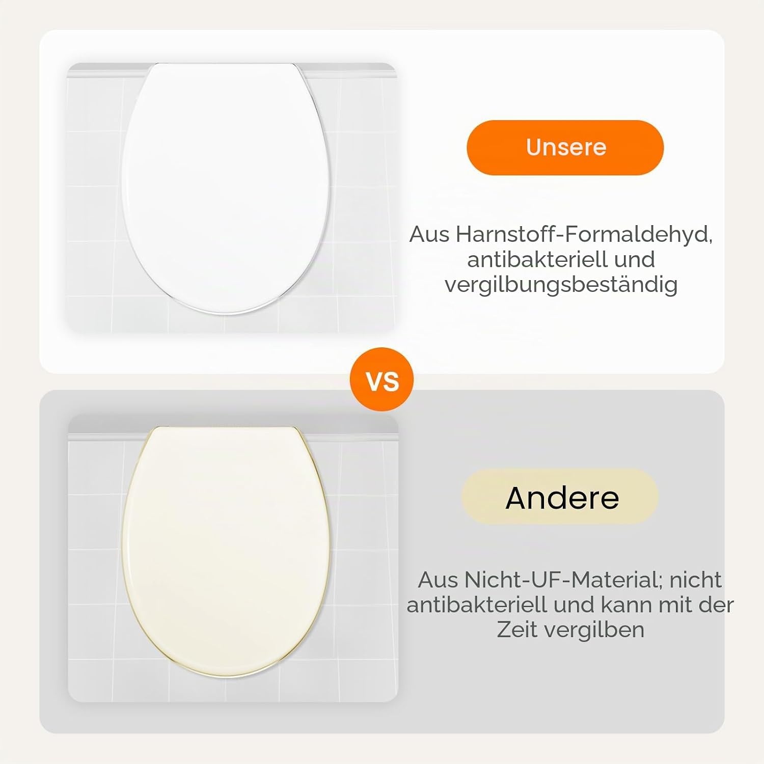 Toilettensitz O-Form mit Absenkautomatik - Weiß - 32% Rabatt