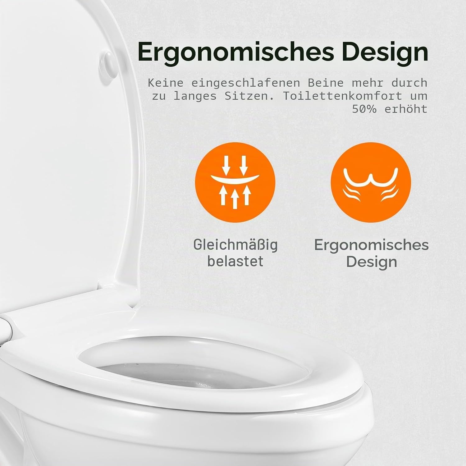 Toilettensitz O-Form mit Absenkautomatik - Weiß - 32% Rabatt