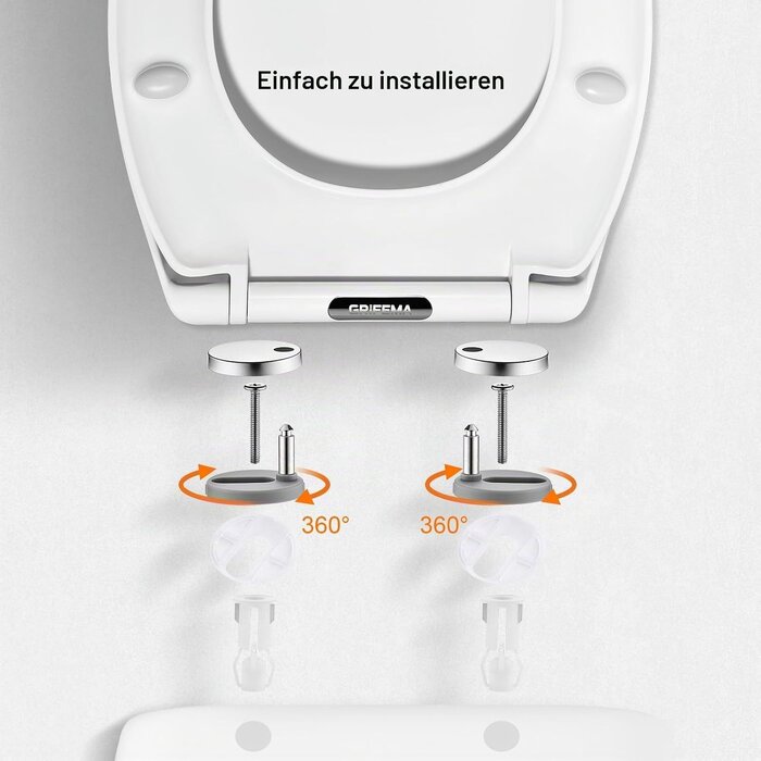 Toilettensitz O-Form mit Absenkautomatik - Weiß - 32% Rabatt