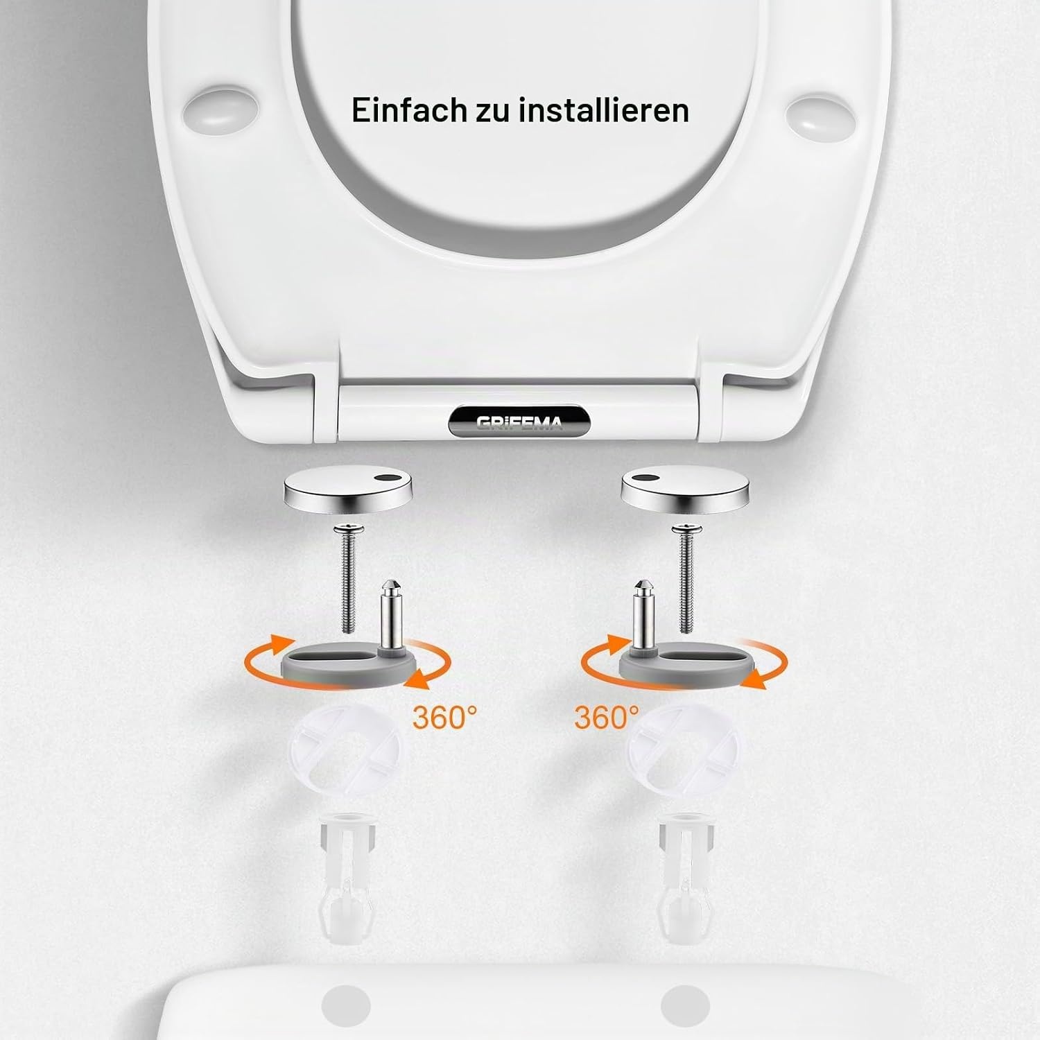 Toilettensitz O-Form mit Absenkautomatik - Weiß - 32% Rabatt