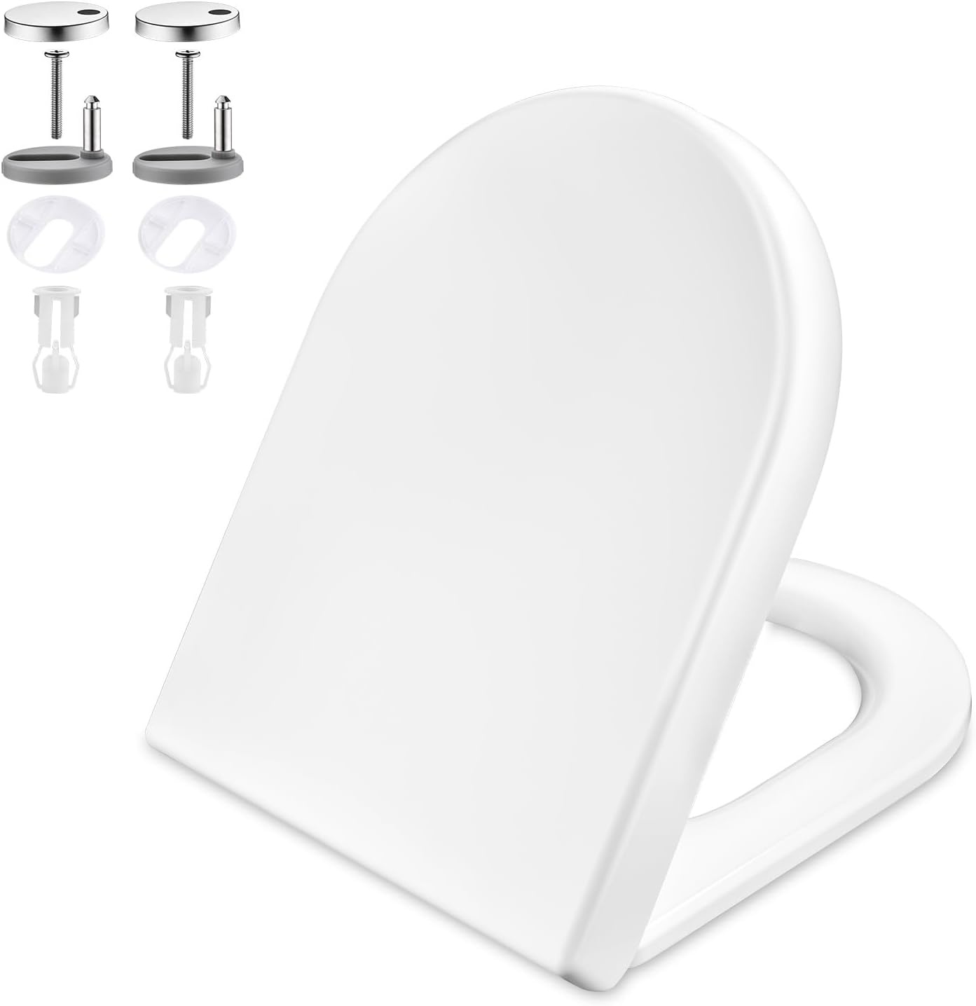 Toilettensitz O-Form mit Absenkautomatik - Weiß - 32% Rabatt