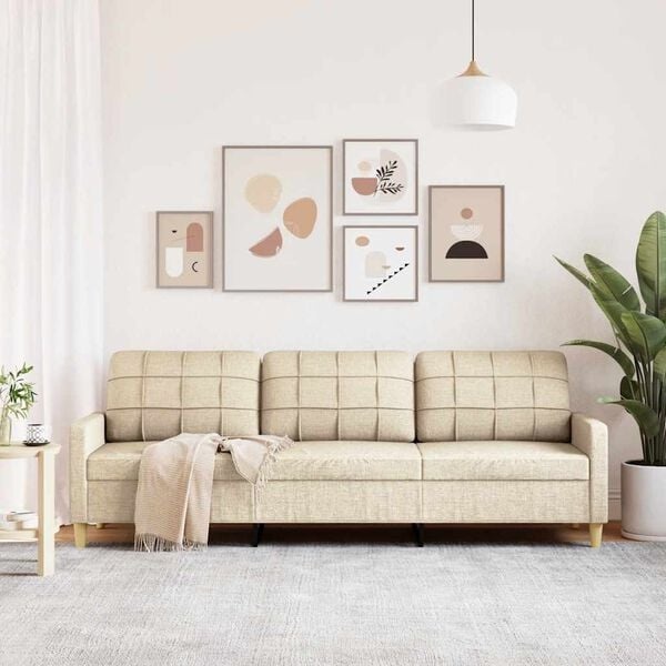 3-Sitzer Sofa 210 cm in Creme - 35% Rabatt - Ausgepackt & Guter Zustand