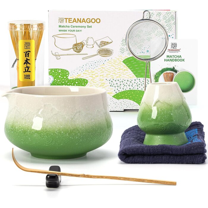 7-teiliges Matcha-Teeset im Fuji-Design - 30% Rabatt