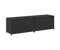 Vidaxl Große Gartenbox 200x50x60 cm Poly-Rattan Schwarz - 41% Rabatt