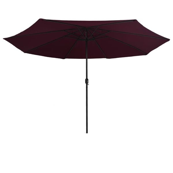 Gartenschirm 390 cm Bordeauxrot mit Kurbel - 34% Rabatt auf Retourenware