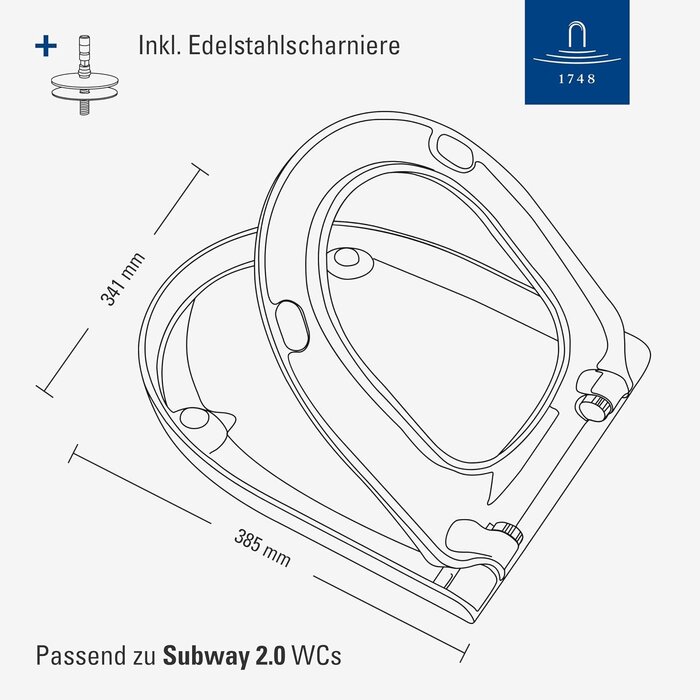 WC-Sitz D-Form für Subway 2.0 Compact - 35% Rabatt