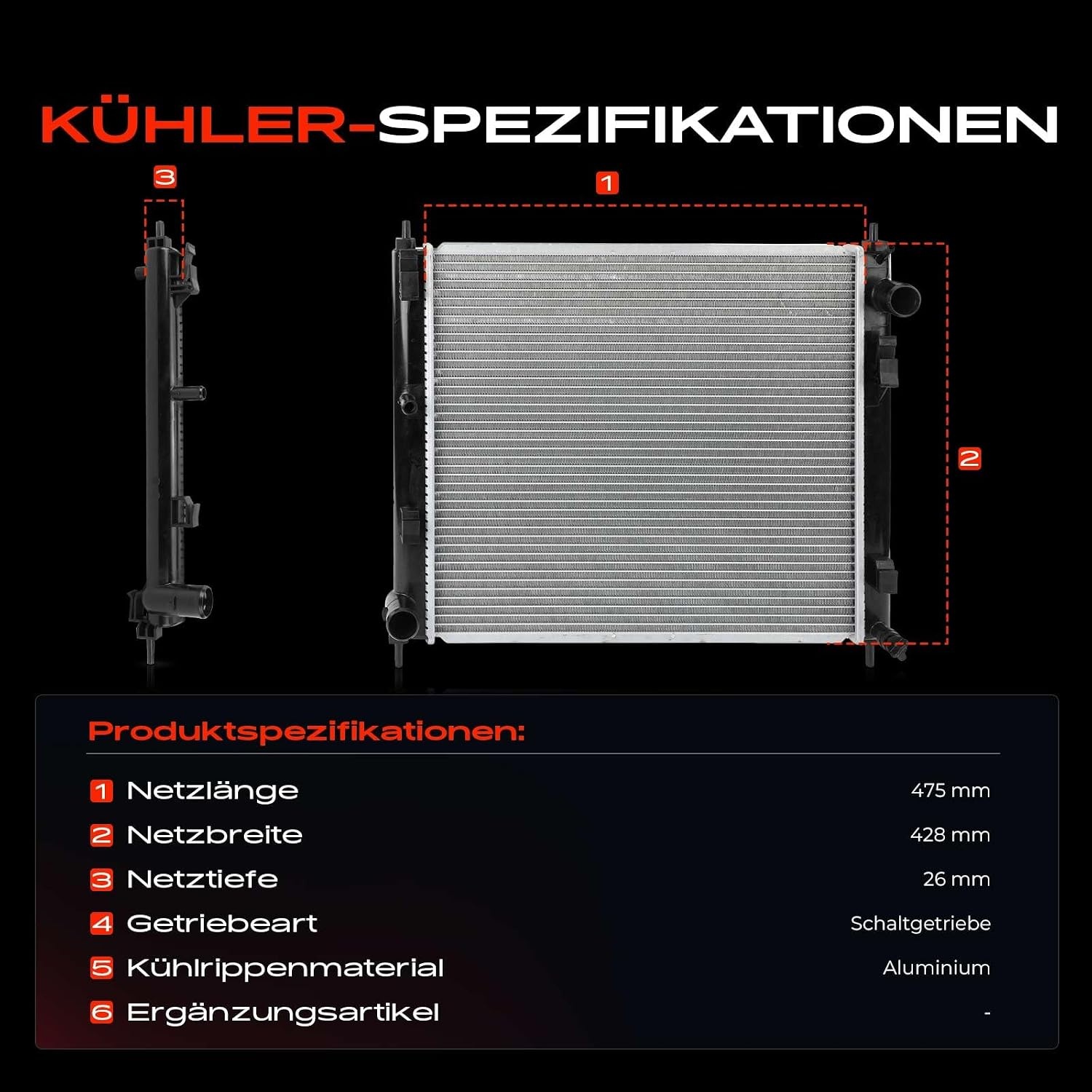 Wasserkühler für Nissan Cube Z12 & Juke F15 1.5L - 34% Rabatt