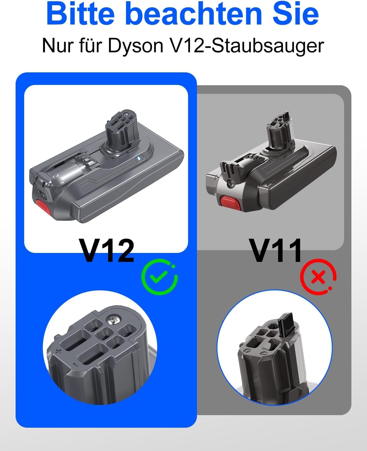 Ersatzakku für V12 Staubsauger 25,2V 3900mAh - 34% Rabatt