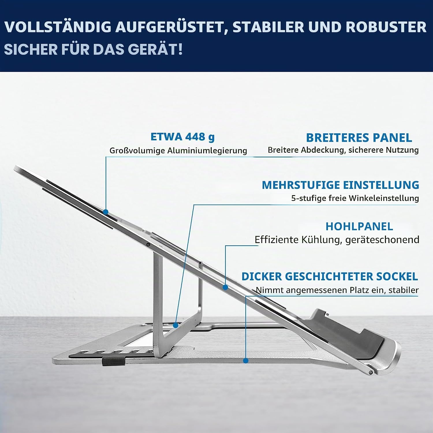 Aluminium Mischpultständer klappbar - 6-fach verstellbar - 33% Rabatt