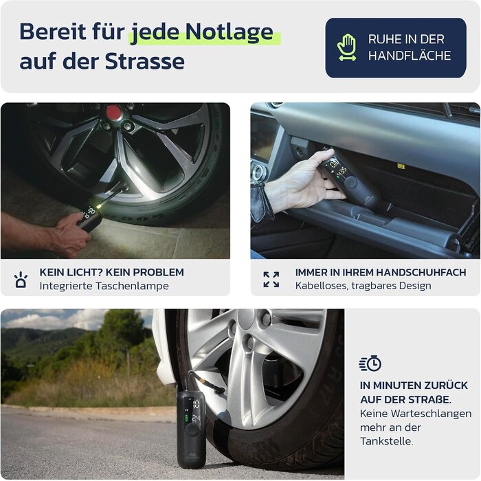Tragbare elektrische Luftpumpe S Schwarz - 32% Rabatt