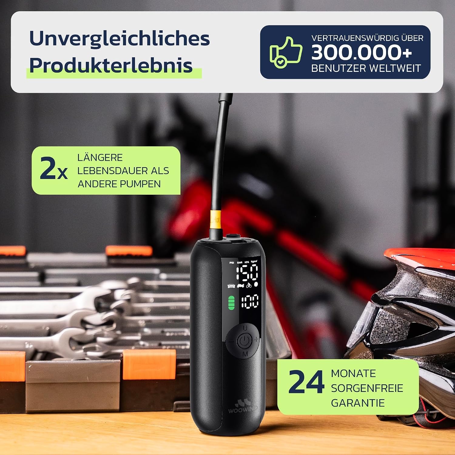 Tragbare elektrische Luftpumpe S Schwarz - 32% Rabatt