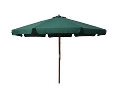Vidaxl Sonnenschirm 330 cm Grün mit Holzstock - 41% Rabatt