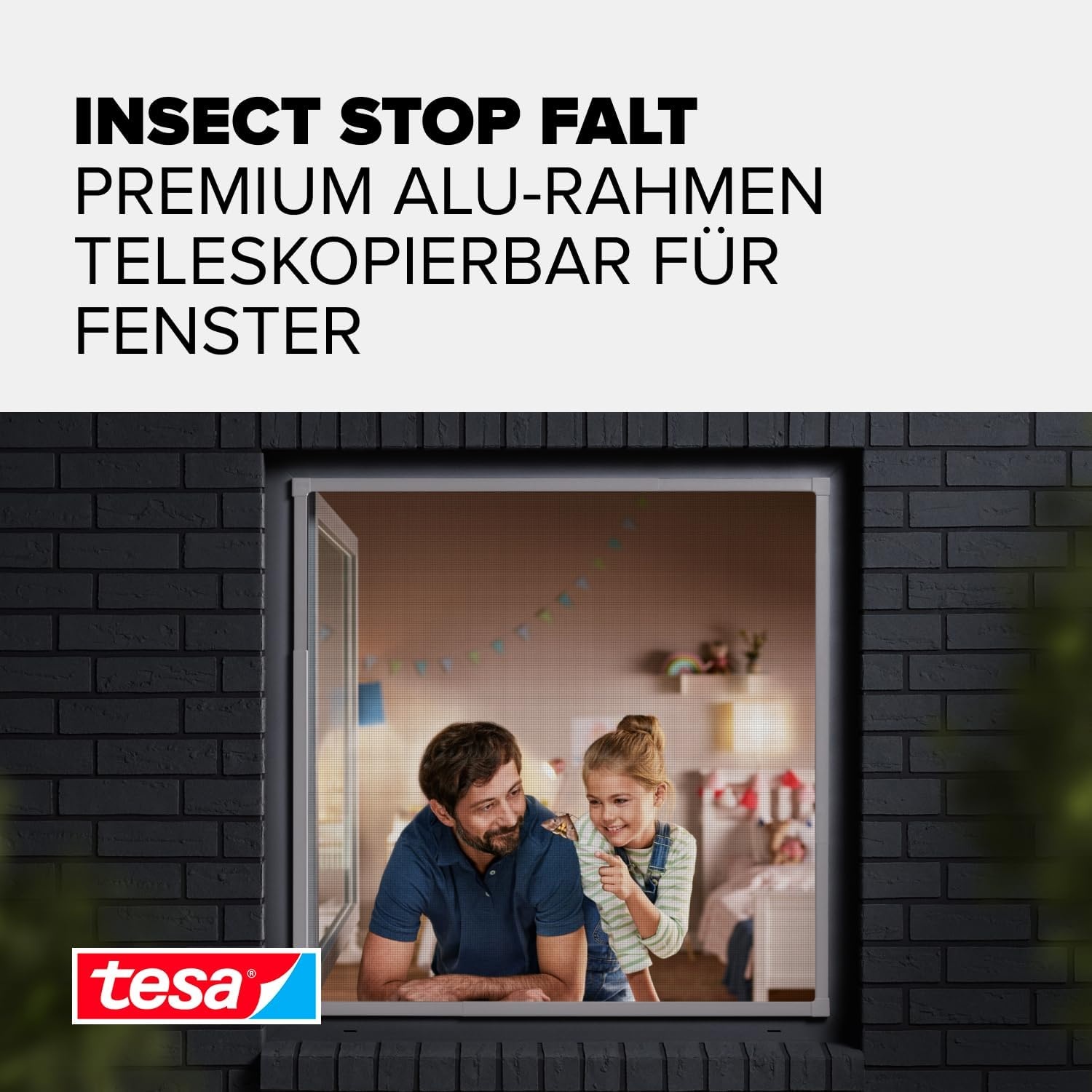 Teleskop-Fliegengitter 80-140 cm, weiß - 34% Rabatt