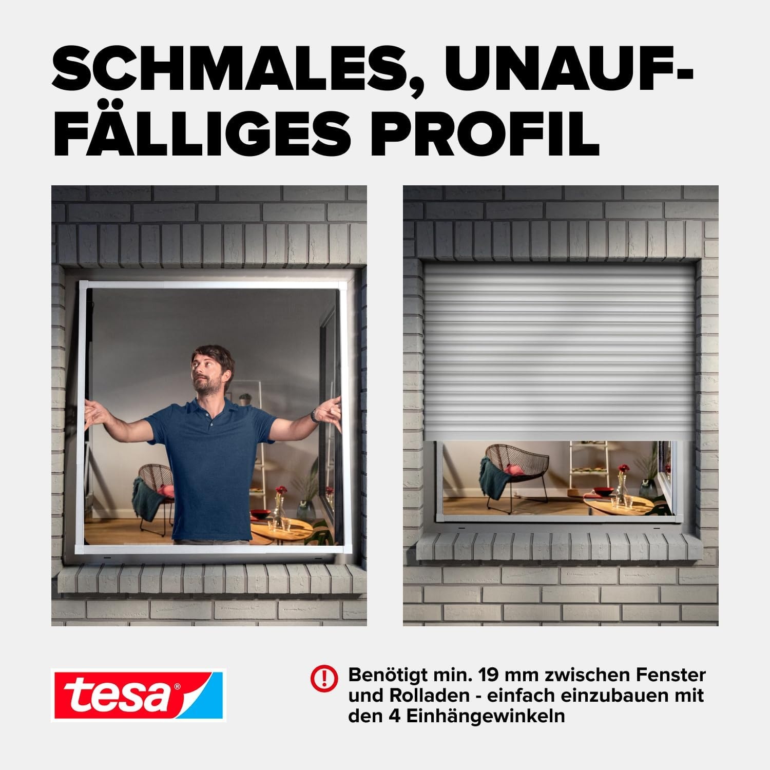 Teleskop-Fliegengitter 80-140 cm, weiß - 34% Rabatt