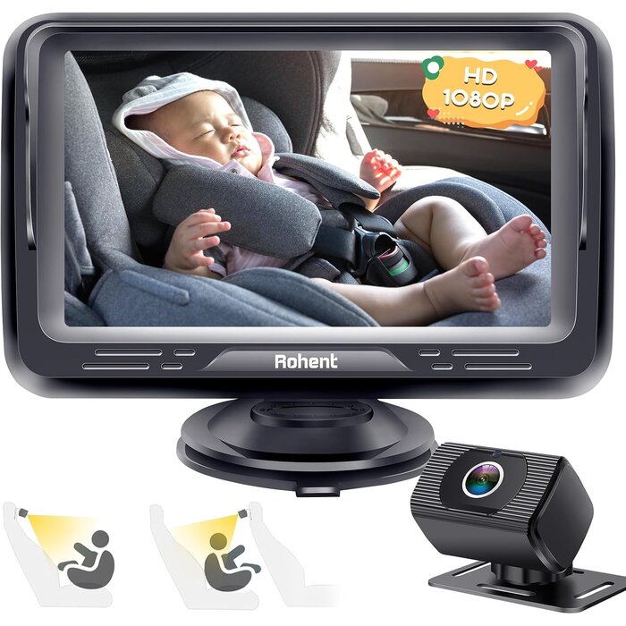 Baby-Autokamera 1080p HD mit 4,3-Zoll-Monitor - 31% Rabatt