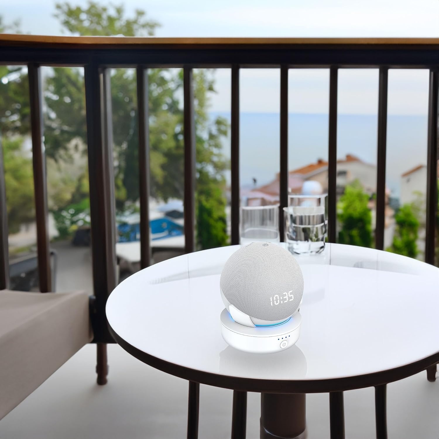 Akkustation für Smart-Speaker, Weiß, Größe S - 32% Rabatt