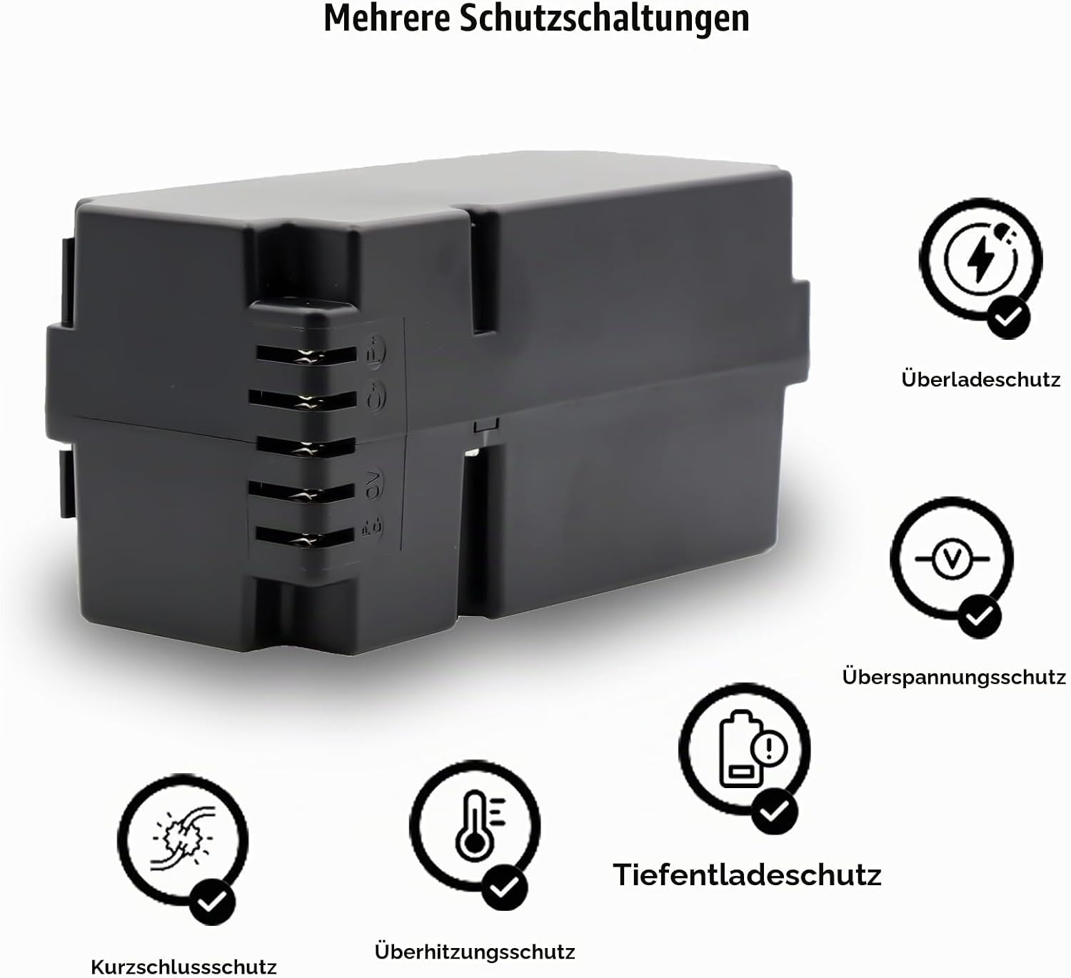 Ersatzakku 25,2V 3900mAh für Mähroboter, Zwart, Größe S, 34% Rabatt