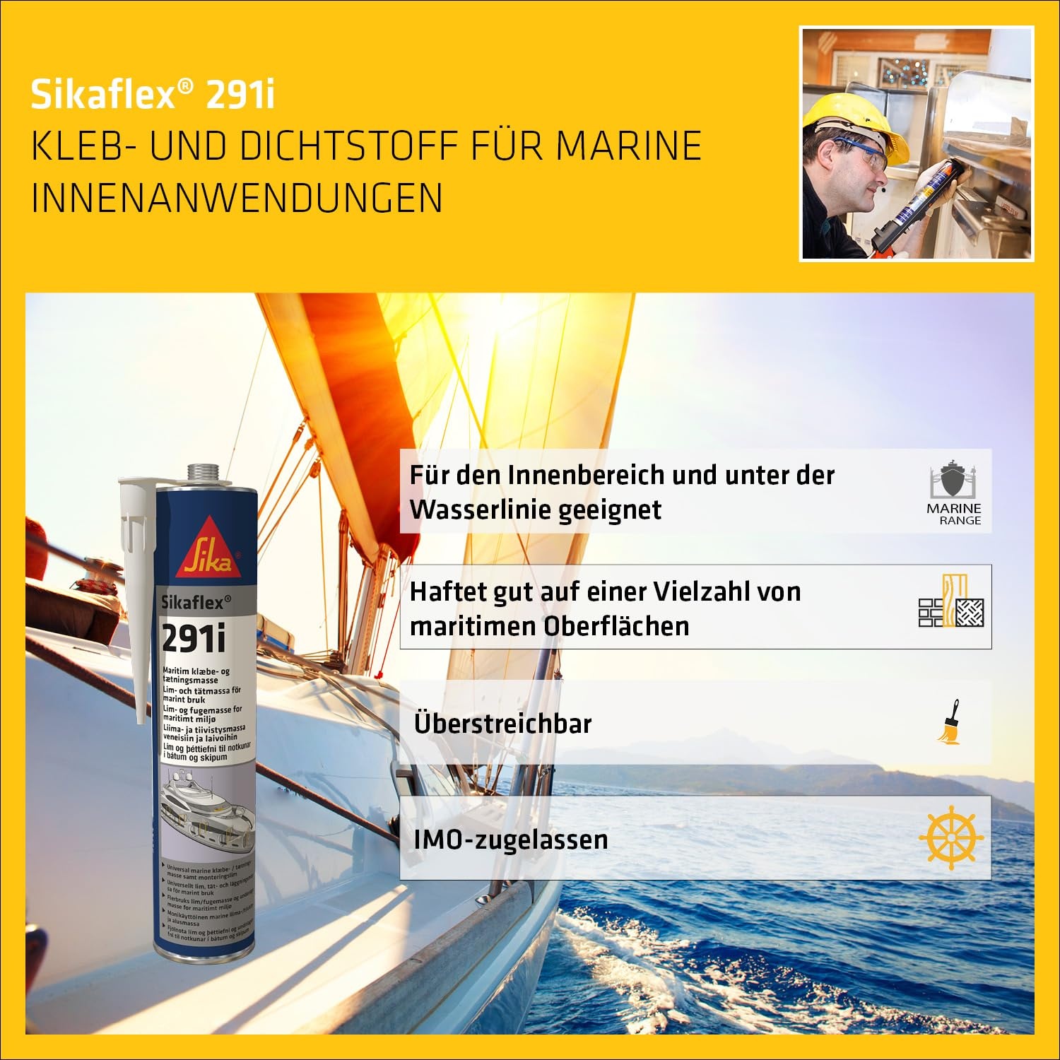 Marine-Dichtstoff 300 ml - weiß - 30% Rabatt