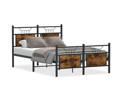 Vidaxl Bettgestell 120x200 cm Räuchereiche-Optik - 41% Rabatt
