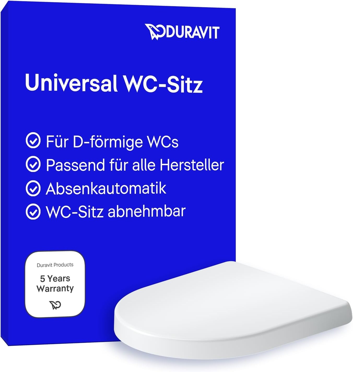 WC-Sitz D-Form mit Absenkautomatik & Quick-Release - 34% Rabatt
