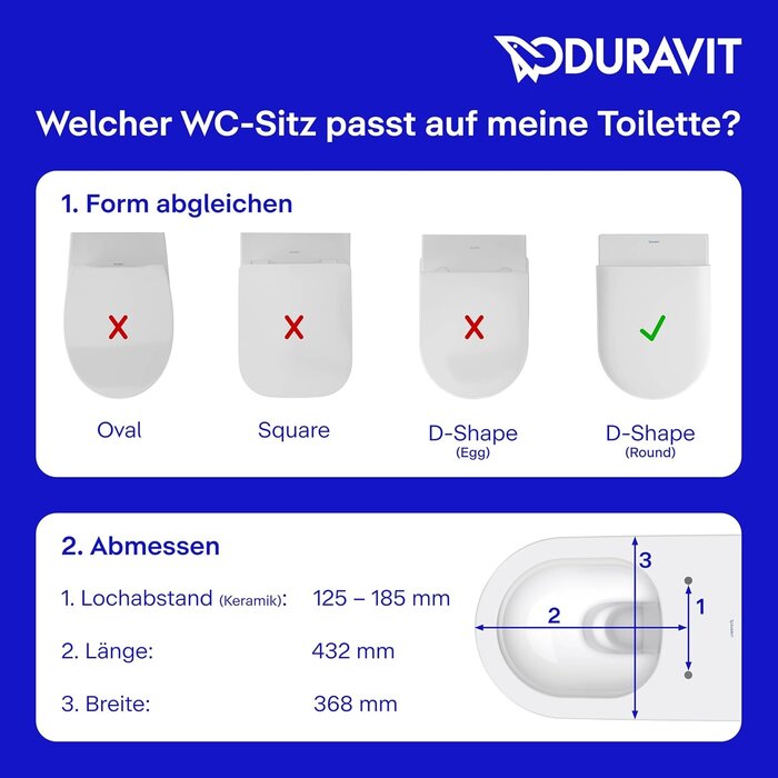 WC-Sitz D-Form mit Absenkautomatik & Quick-Release - 34% Rabatt