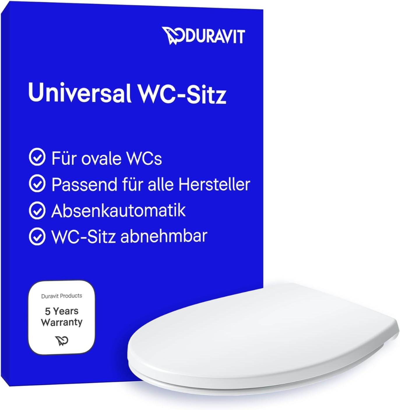WC-Sitz D-Form mit Absenkautomatik & Quick-Release - 34% Rabatt