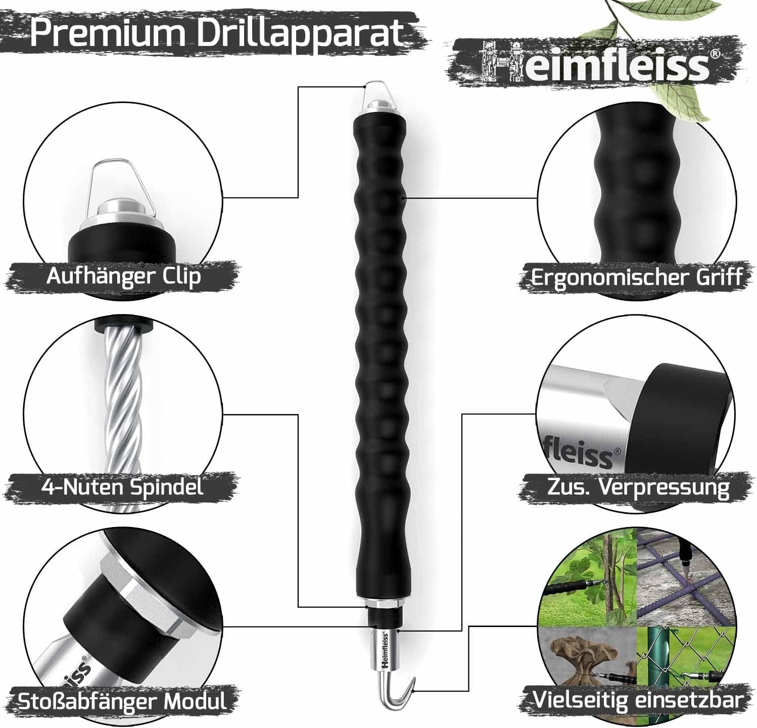 Rödeldraht-Set 310mm mit Drillapparat - Koper, M - 32% Rabatt