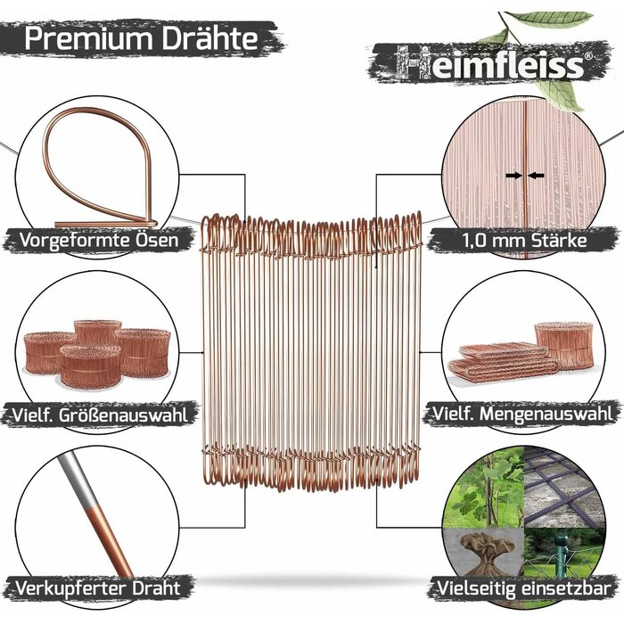 Rödeldraht-Set 310mm mit Drillapparat - Koper, M - 32% Rabatt
