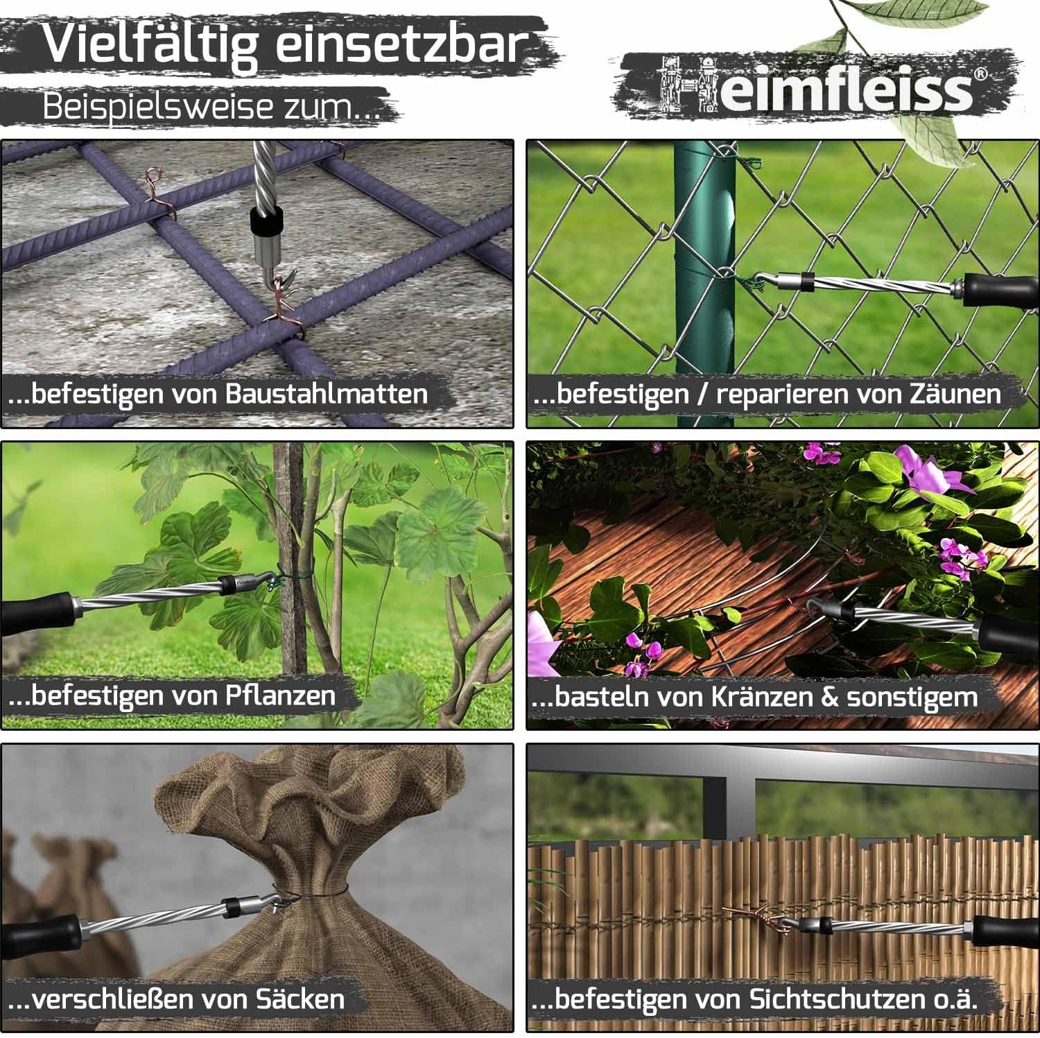 Rödeldraht-Set 310mm mit Drillapparat - Koper, M - 32% Rabatt