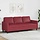 3-Sitzer Sofa 180 cm Kunstleder Weinrot - 35% Rabatt
