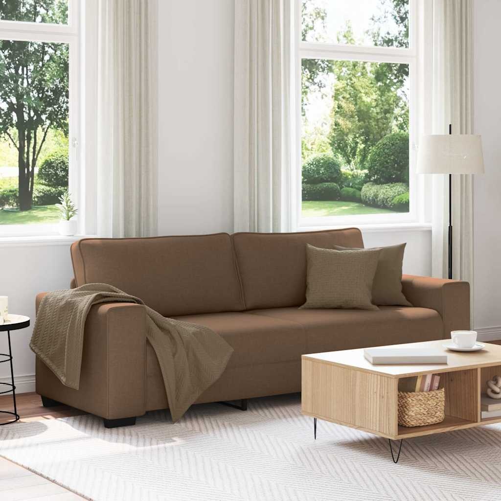 Gemütliches 3-Sitzer Sofa, 180 cm Sitzbreite, Braun - 35% Rabatt