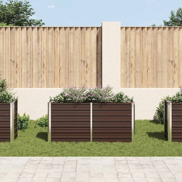 Hochbeet 160x40x77 cm Stahl Braun - 33% Rabatt auf Retourenware