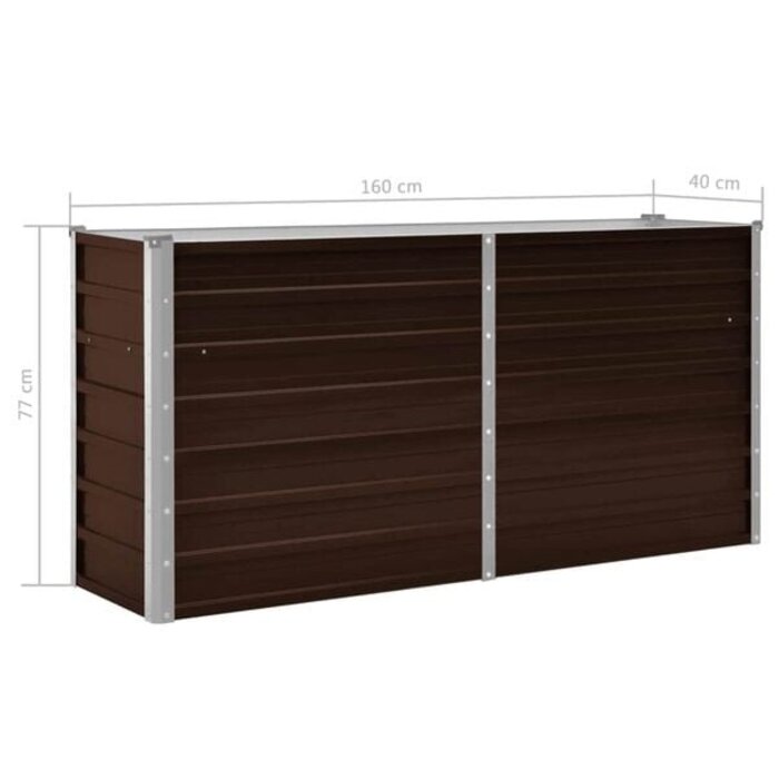 Hochbeet 160x40x77 cm Stahl Braun - 33% Rabatt auf Retourenware