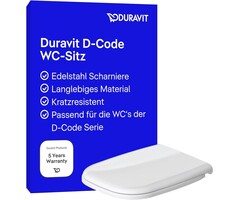 Toilettensitz D-Code 43x36 cm aus Duroplast - Weiß - 38% Rabatt