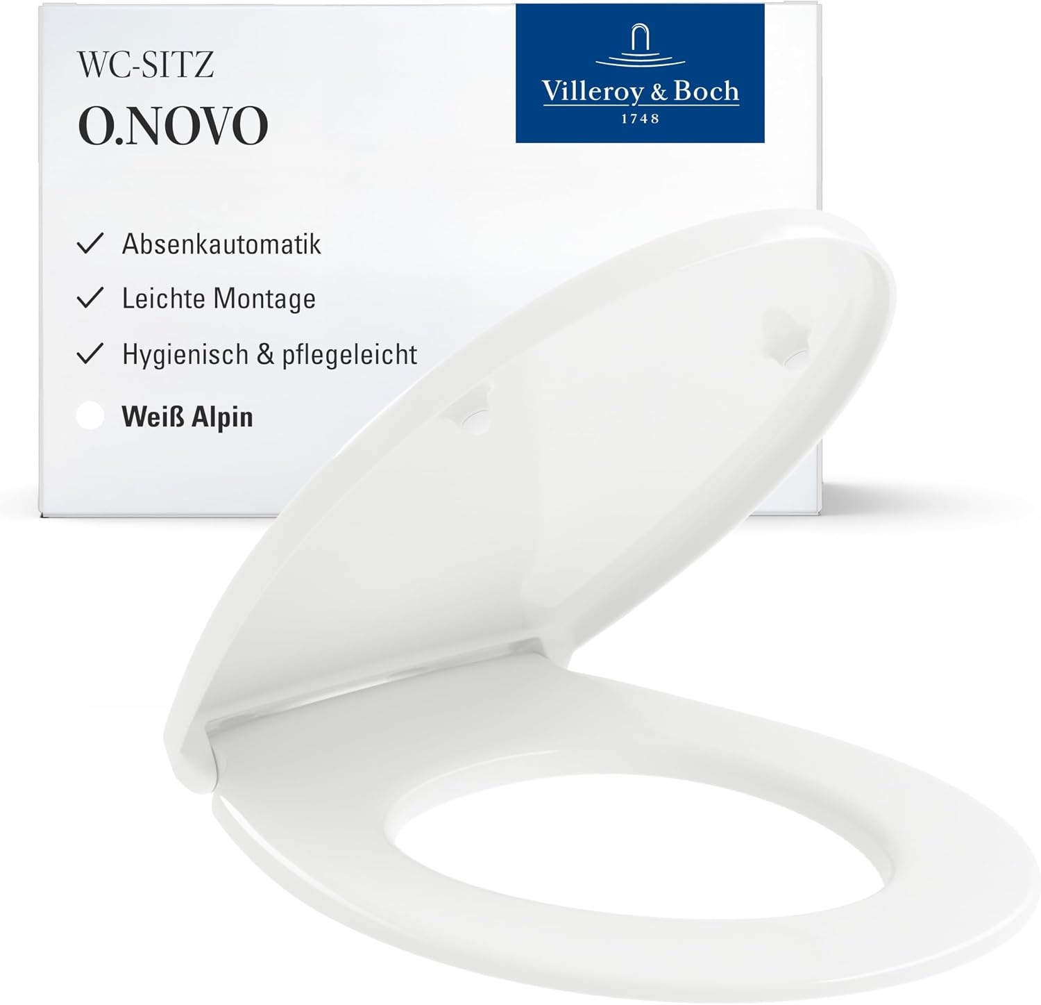 WC-Sitz O.novo in Weiß Alpin - Oval - 34% Rabatt - B-Ware