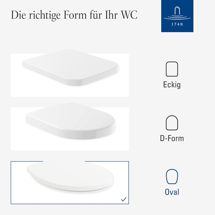 WC-Sitz O.novo in Weiß Alpin - Oval - 34% Rabatt - B-Ware