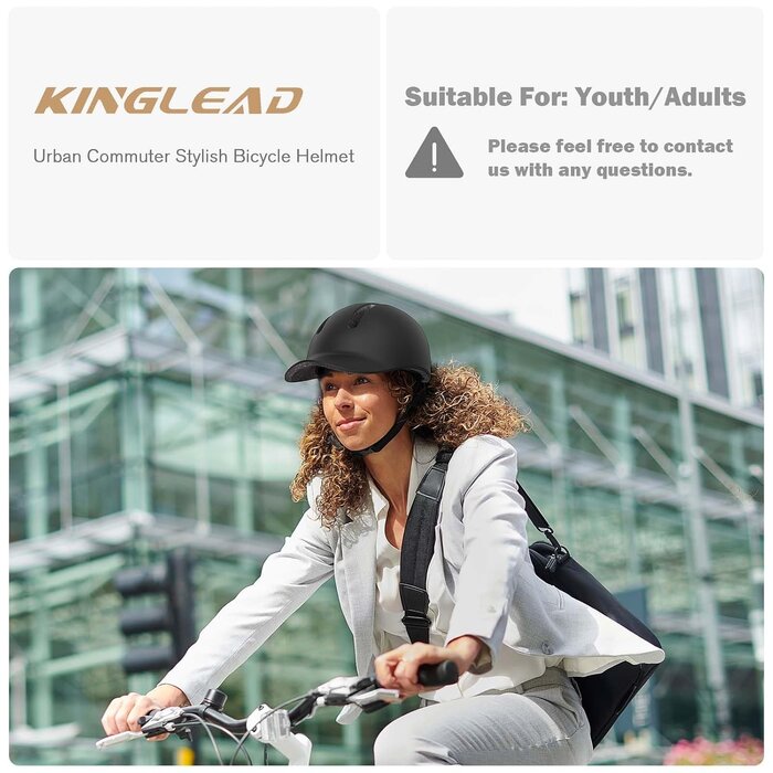 Fahrradhelm City & Pendler, Zwart, S (54-58 cm) - 32% Rabatt