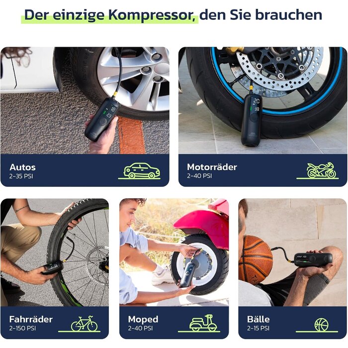 Elektrischer Luftkompressor S, Zwart, 150 PSI - 32% Rabatt