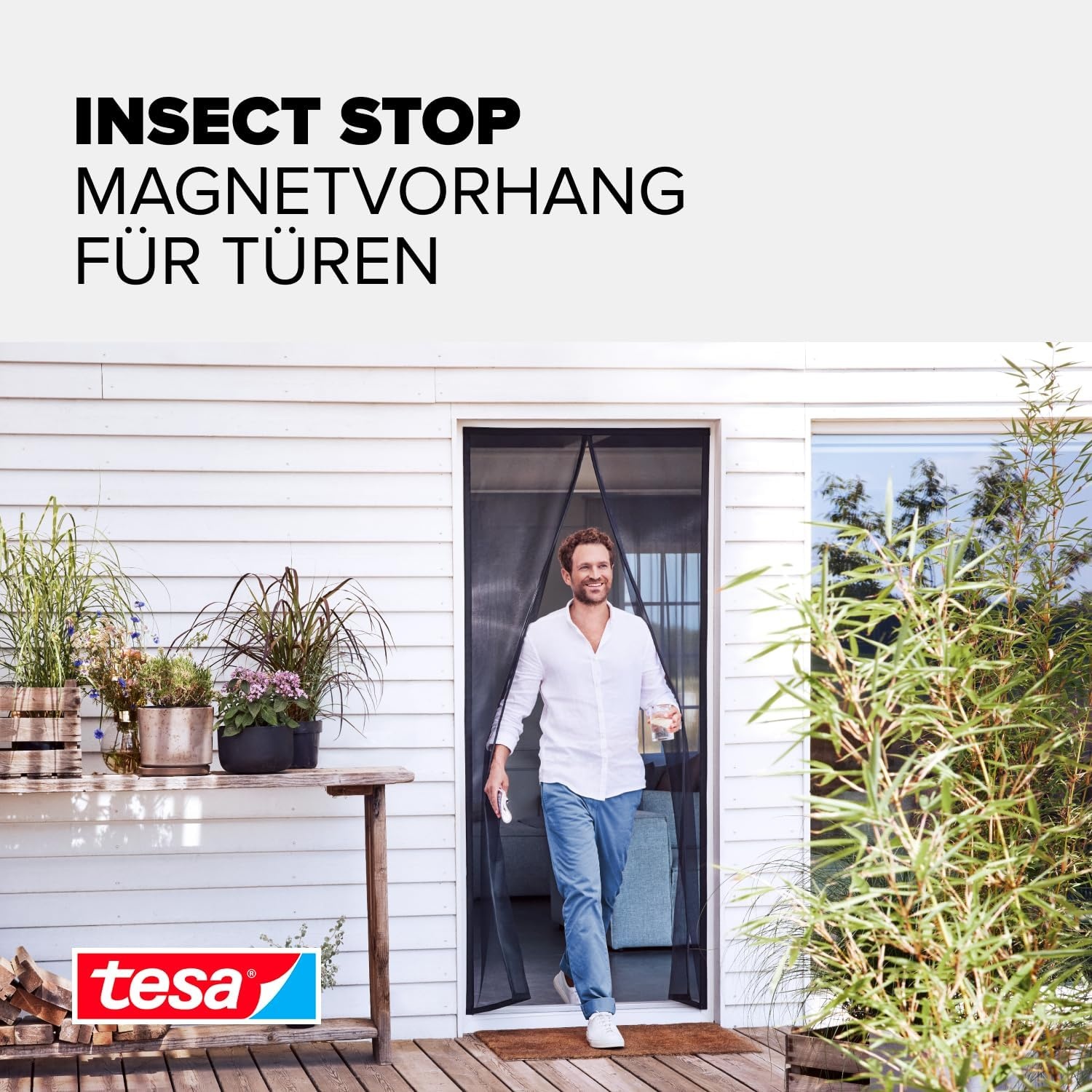 Magnet-Fliegengitter 210 x 90 cm - Anthrazit - 30% Rabatt
