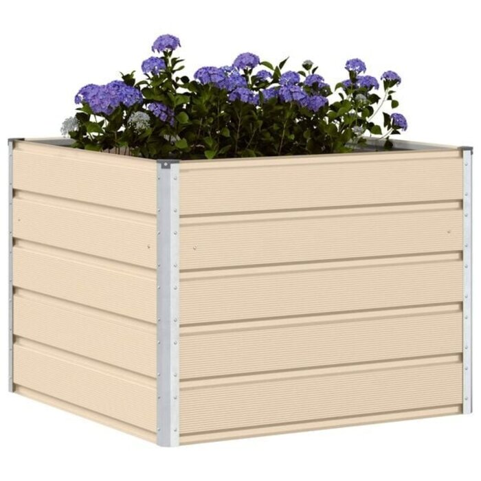 Stahl-Pflanzkübel Elfenbein 100x100x75cm - 33% Rabatt