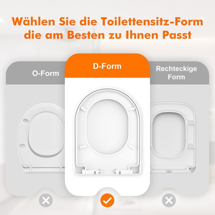 WC-Sitz in D-Form mit Absenkautomatik - 31% Rabatt
